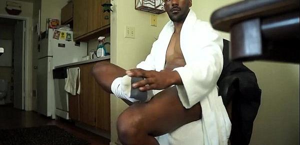  Jerkin it in my robe, briefs, and soccer sox